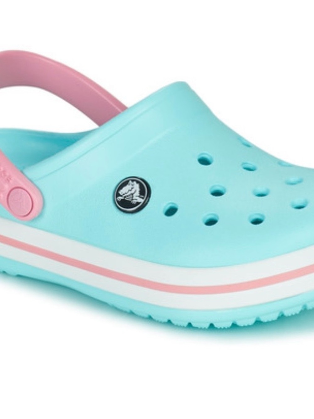 CROCS Kids Aqua Clog with Pink Strap
